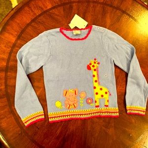 Talbots Kids Embroidered Sweater. NWT. Size 8